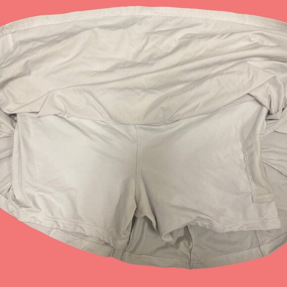 Lululemon White Pleated Athletic Skort (Size 4 Tall) Built-In Shorts - Tennis - Picture 8 of 10